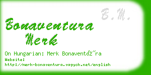 bonaventura merk business card